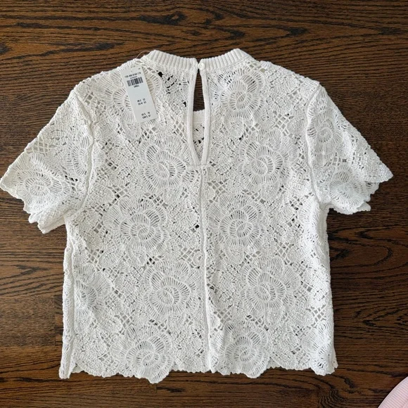 Abercrombie & Fitch Floral Crochet Top NWT - Picture 6 of 7